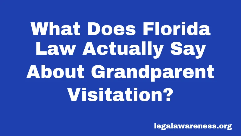 What Does Florida Law Actually Say About Grandparent Visitation?