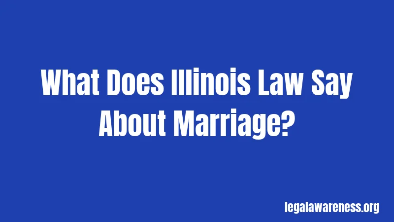What Does Illinois Law Say About Marriage?