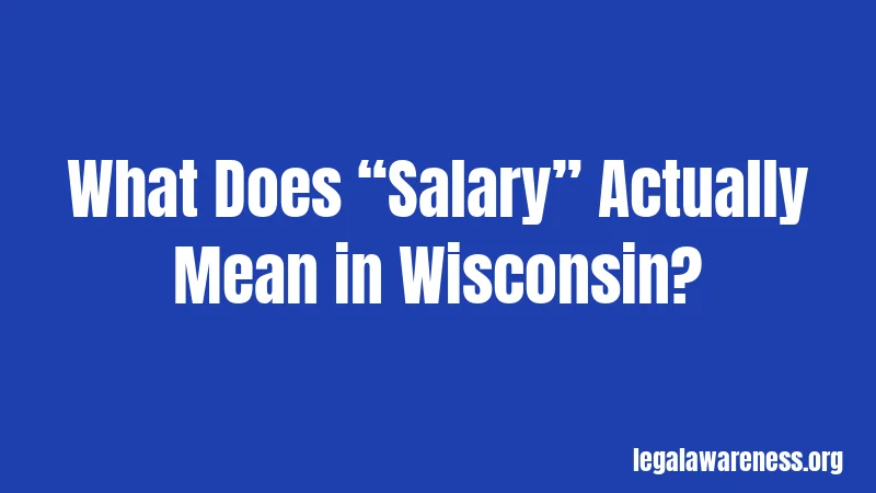What Does “Salary” Actually Mean in Wisconsin?