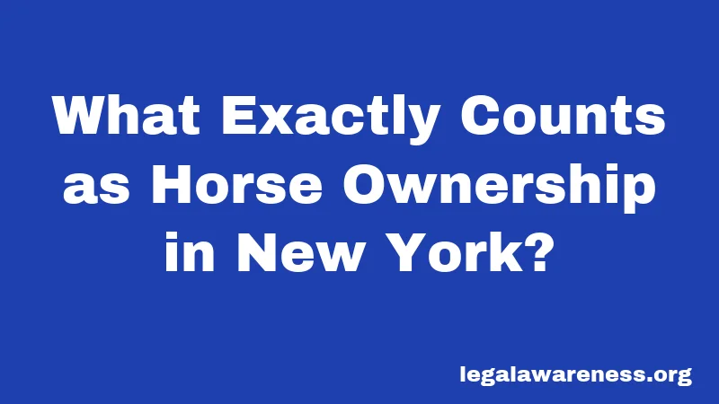 What Exactly Counts as Horse Ownership in New York?