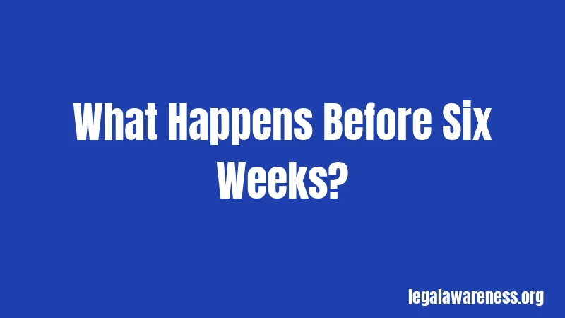 What Happens Before Six Weeks?