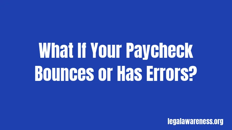 What If Your Paycheck Bounces or Has Errors?