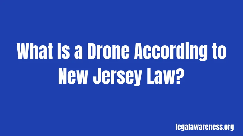 What Is a Drone According to New Jersey Law?