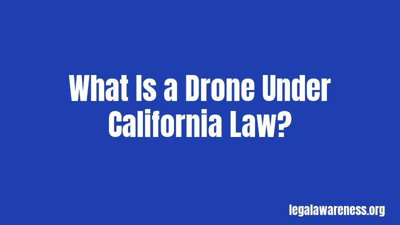 What Is a Drone Under California Law?