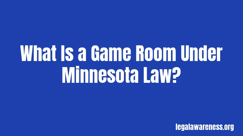What Is a Game Room Under Minnesota Law?