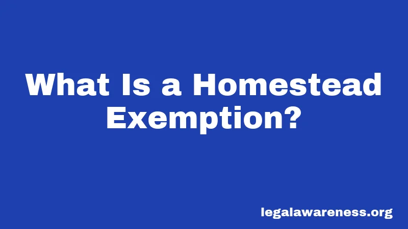 What Is a Homestead Exemption?