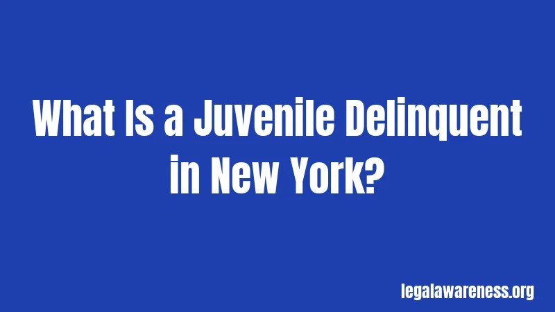 What Is a Juvenile Delinquent in New York?