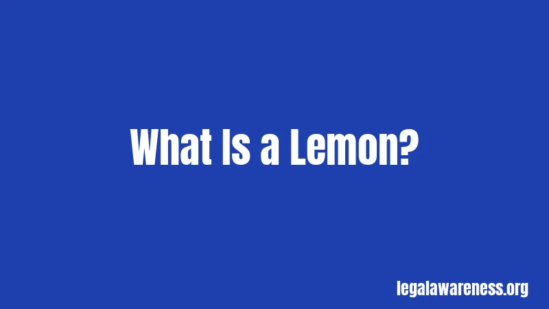 What Is a Lemon?