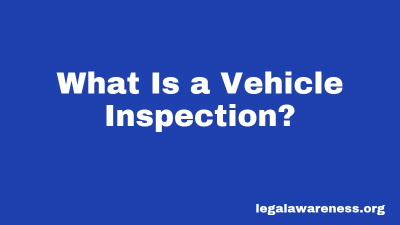 What Is a Vehicle Inspection?
