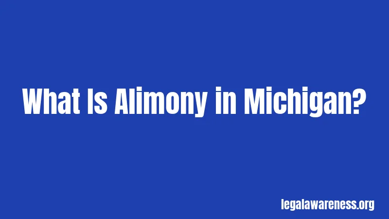 What Is Alimony in Michigan?