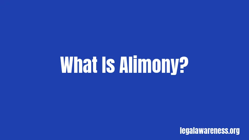 What Is Alimony?