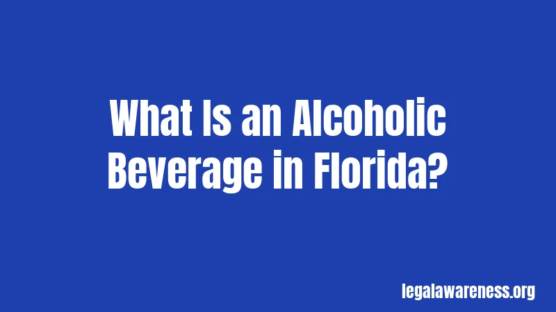 What Is an Alcoholic Beverage in Florida?