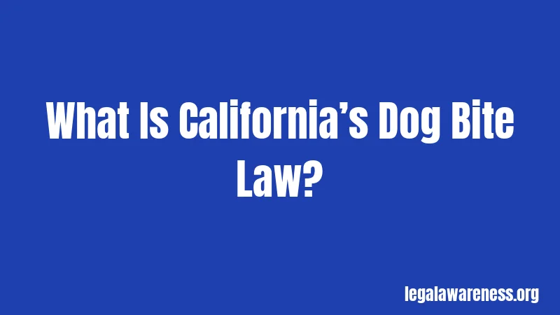 What Is California’s Dog Bite Law?