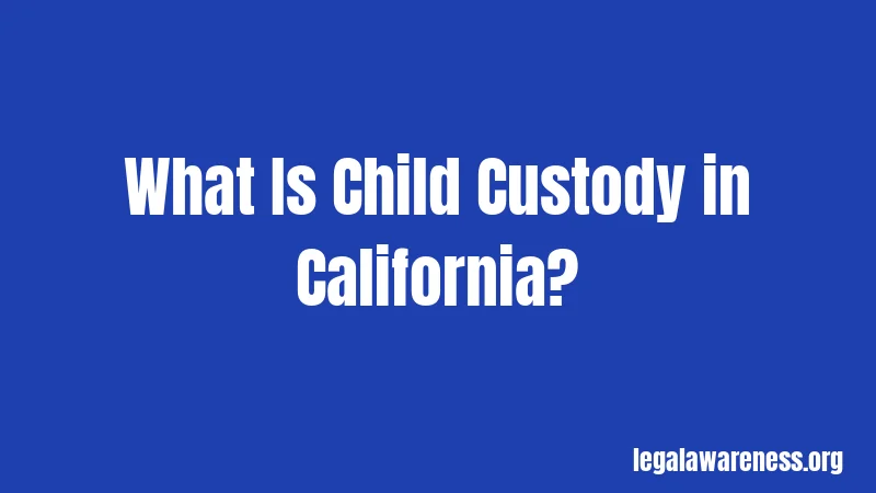What Is Child Custody in California?