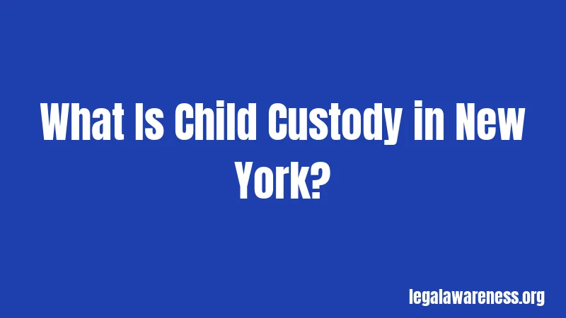 What Is Child Custody in New York?