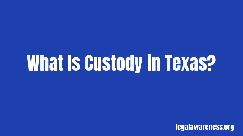 What Is Custody in Texas?