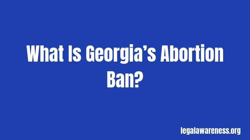 What Is Georgia’s Abortion Ban?
