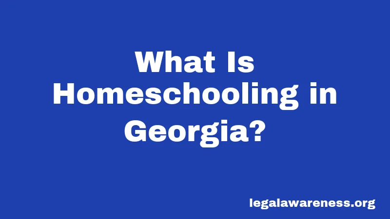 What Is Homeschooling in Georgia?