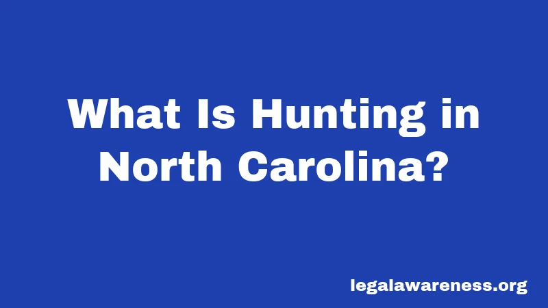 What Is Hunting in North Carolina?