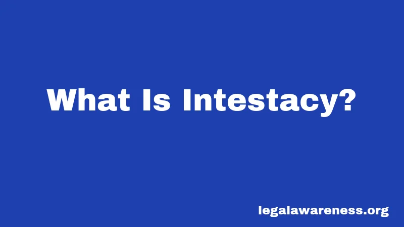 What Is Intestacy?