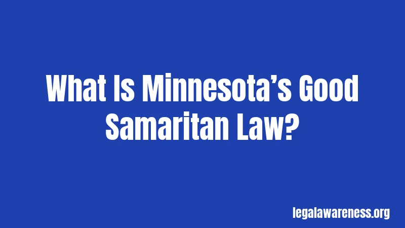 What Is Minnesota’s Good Samaritan Law?