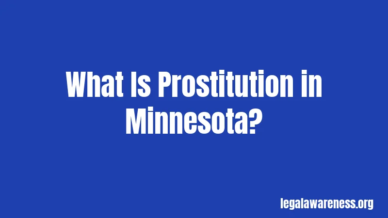 What Is Prostitution in Minnesota?