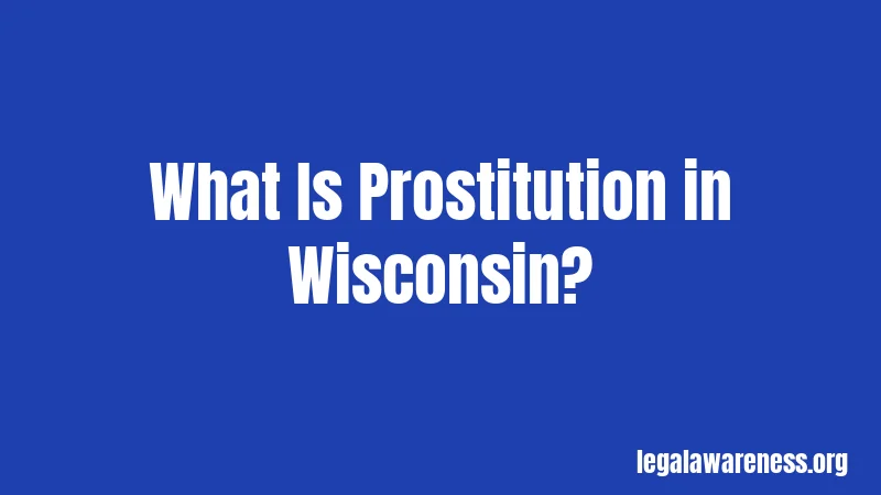 What Is Prostitution in Wisconsin?