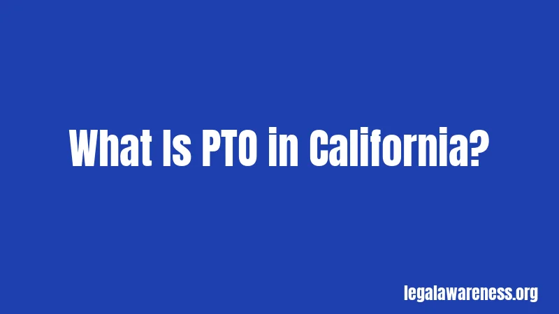 What Is PTO in California?