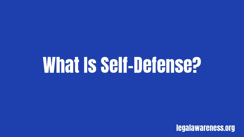 What Is Self-Defense?