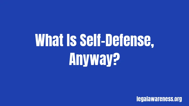 What Is Self-Defense, Anyway?