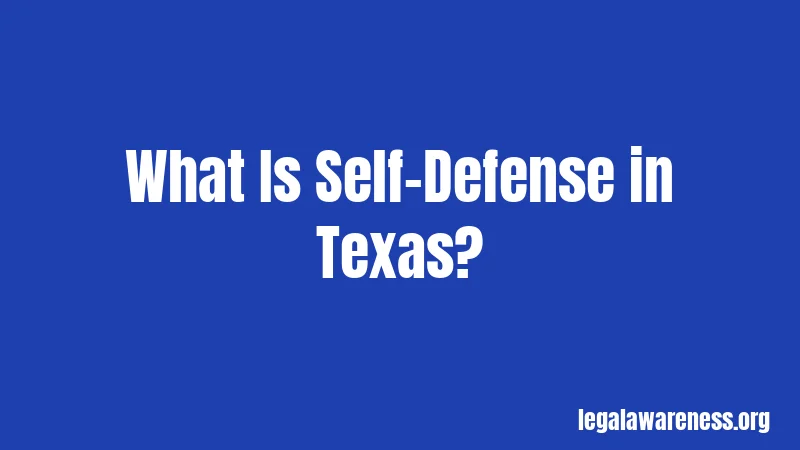 What Is Self-Defense in Texas?