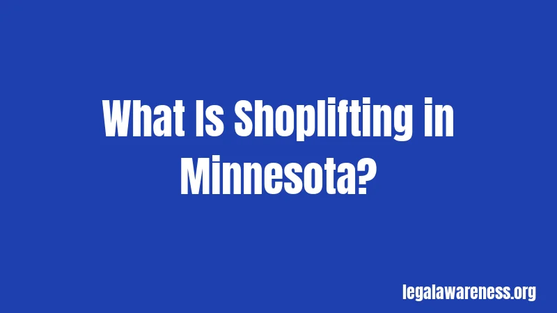 Shoplifting Laws in Minnesota (2026): The Cost Gets Steep Fast 1 What Is Shoplifting in Minnesota?