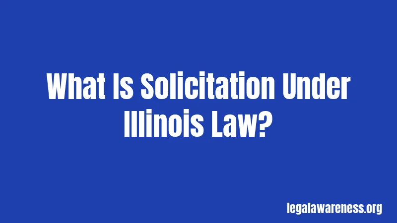What Is Solicitation Under Illinois Law?