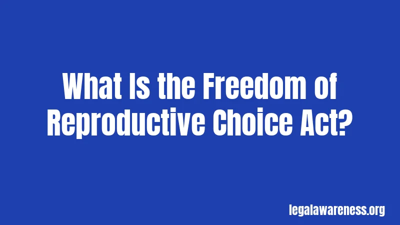 What Is the Freedom of Reproductive Choice Act?