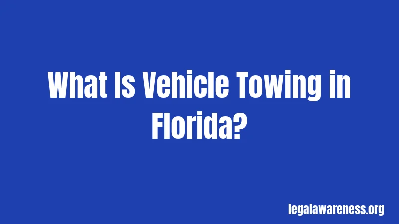 What Is Vehicle Towing in Florida?