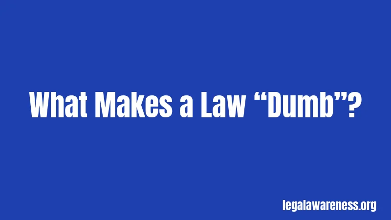 What Makes a Law “Dumb”?