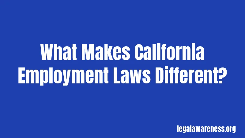 What Makes California Employment Laws Different?