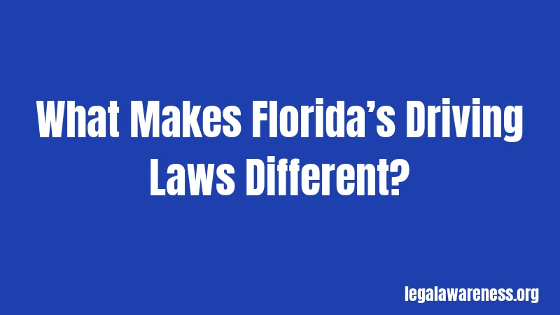 What Makes Florida’s Driving Laws Different?