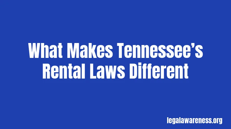 What Makes Tennessee’s Rental Laws Different