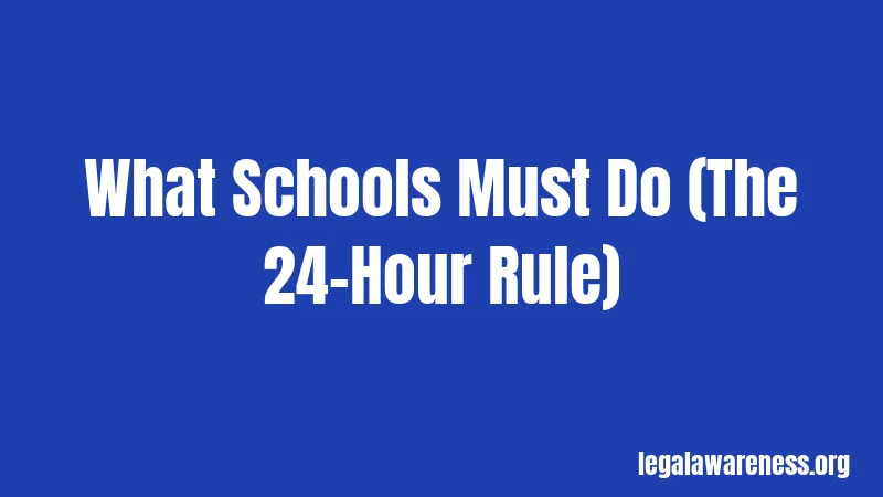 What Schools Must Do (The 24-Hour Rule)