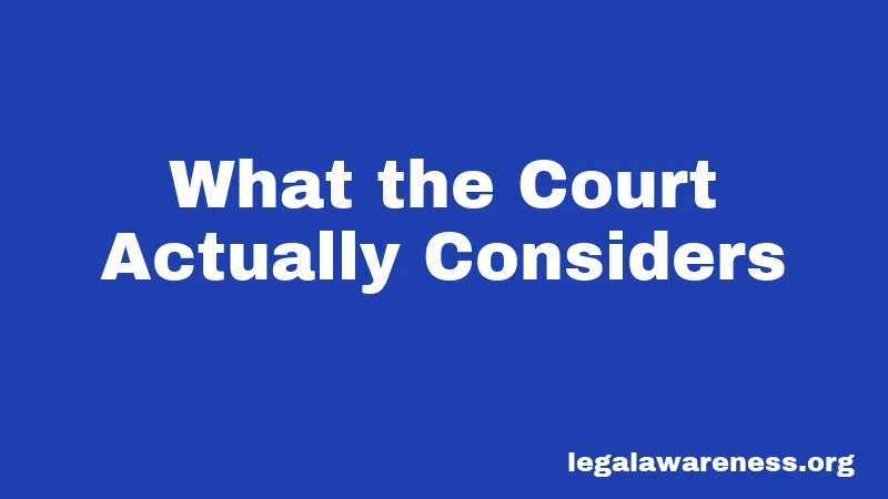 What the Court Actually Considers
