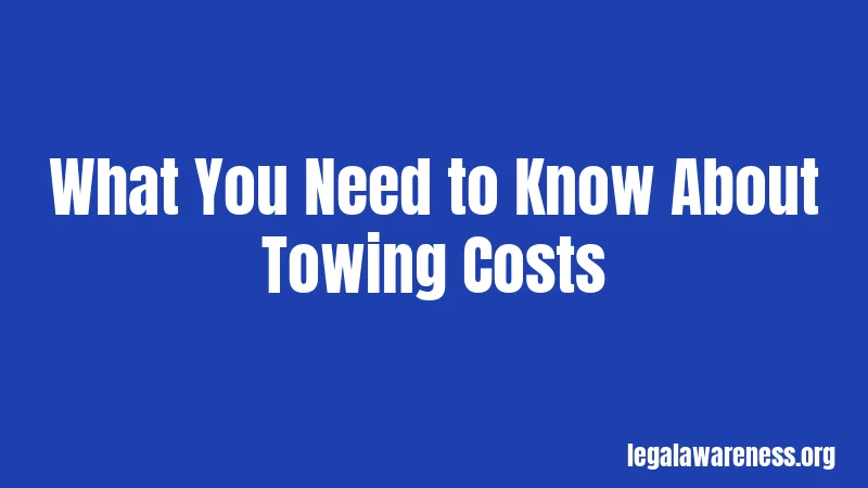 What You Need to Know About Towing Costs