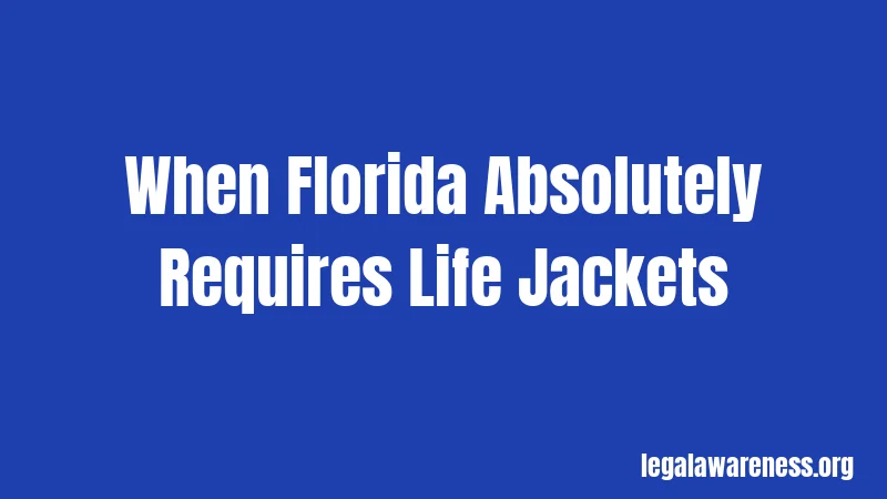 When Florida Absolutely Requires Life Jackets