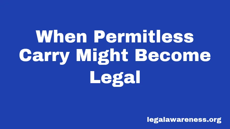 When Permitless Carry Might Become Legal