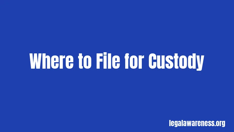 Where to File for Custody