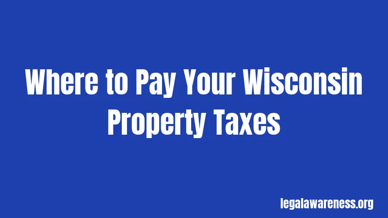 Where to Pay Your Wisconsin Property Taxes