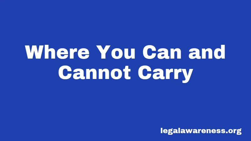 Where You Can and Cannot Carry