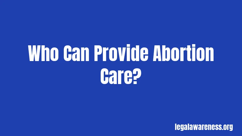 Who Can Provide Abortion Care?