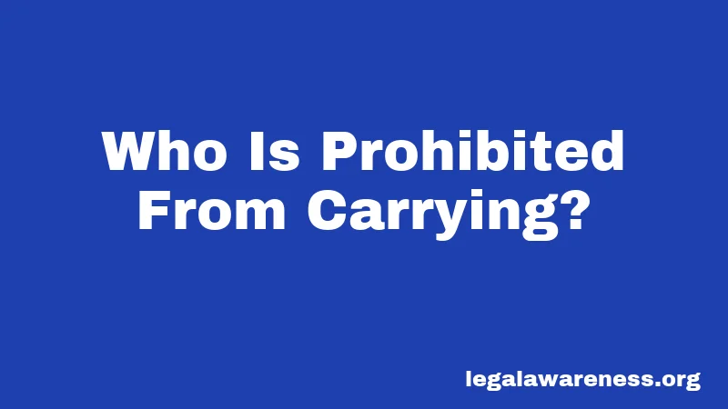 Who Is Prohibited From Carrying?