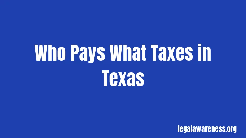 Who Pays What Taxes in Texas